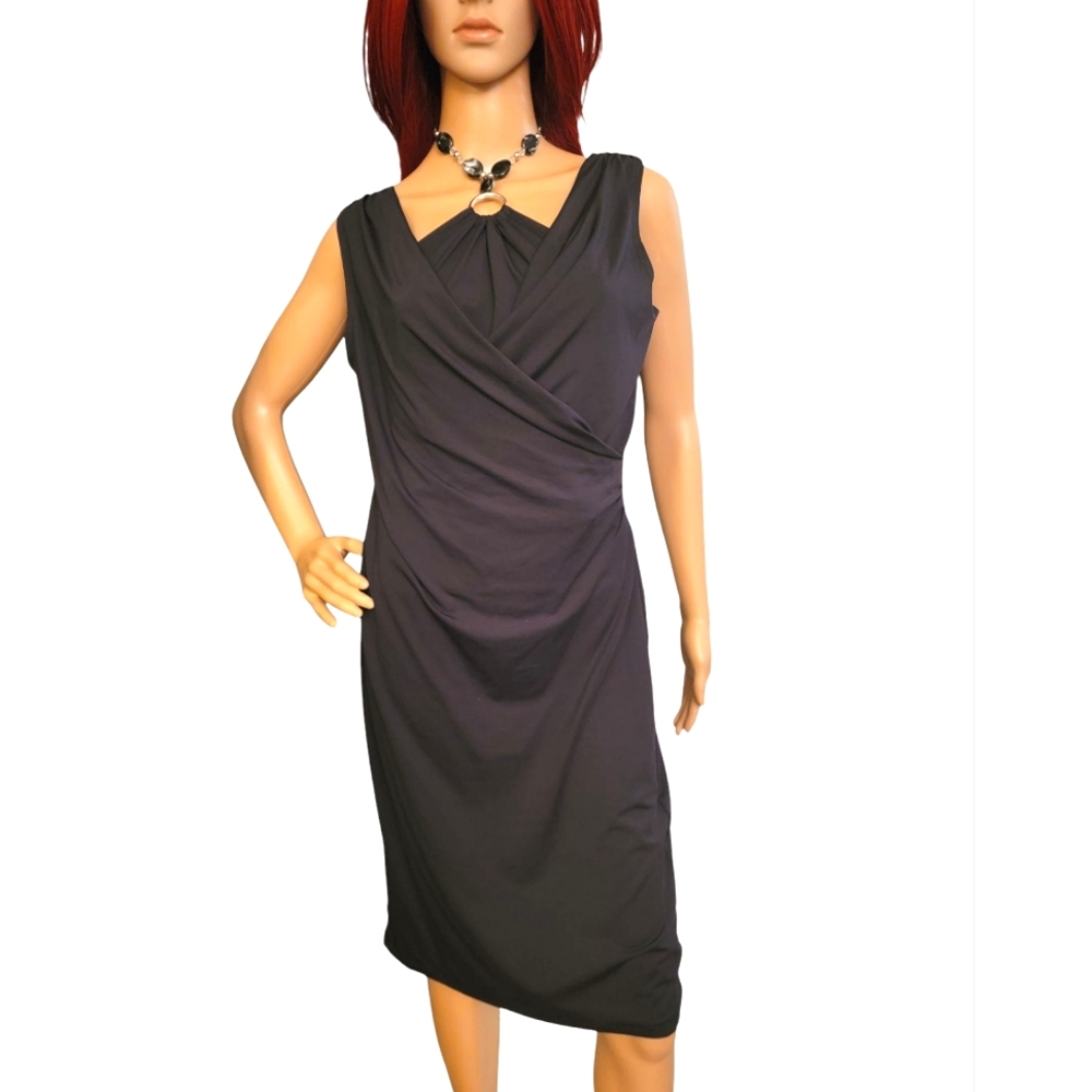 Nwot Black Midi Halter Dress Womens Size Small